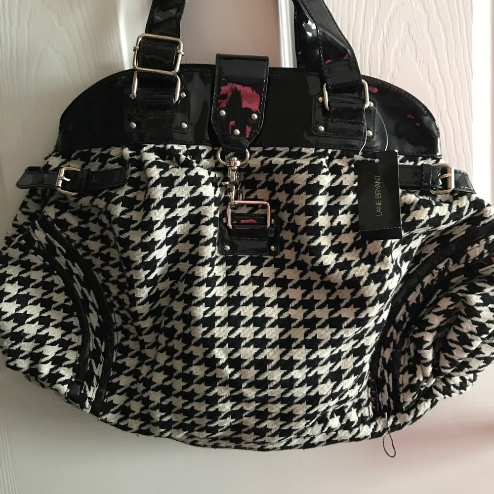 Lane Bryant houndstooth bag